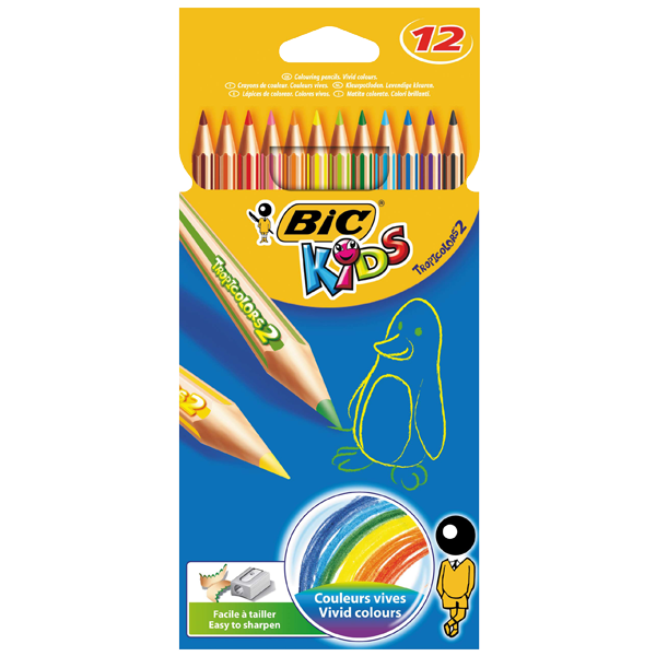 Bic Kuru Boya Tropicolors Tam Boy 12 Lİ