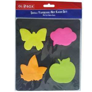 Globox Yapışkanlı Not Kağıdı Şekilli Seti