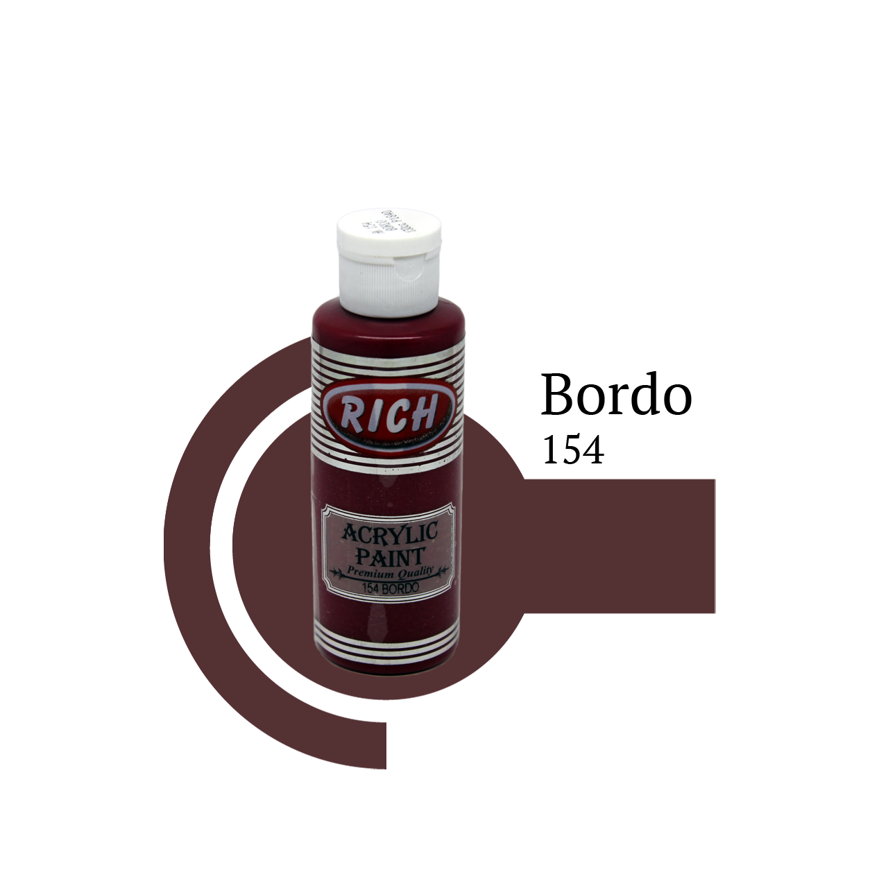 Rich Akrilik Boya 120 cc - Bordo