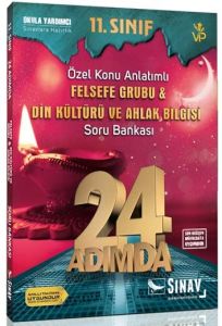 Sınav Yayınları 11. Sınıf Felsefe Grubu Din Kültürü ve Ahlak Bilgisi 24 Adımda Özel Konu Anlatımlı Soru Bankası