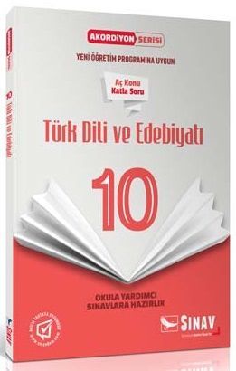 Sınav Yayınları 10. Sınıf Türk Dili ve Edebiyatı Akordiyon Kitap