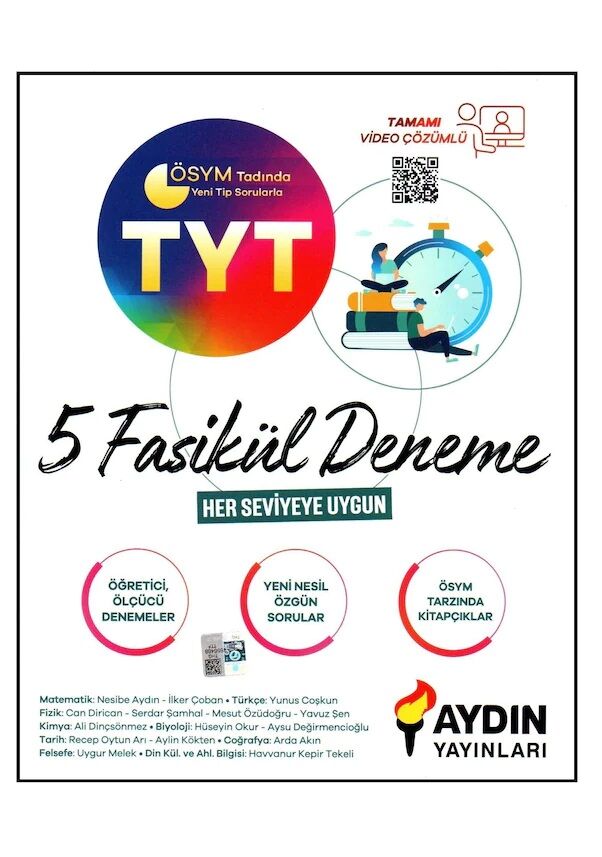 Aydın Yayınları TYT 5 Fasikül Deneme