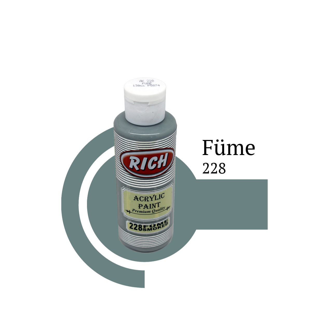 Rich Akrilik Boya 120 cc - Füme