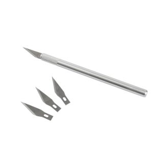 Kraf Kretuar Bıçağı Metal Saplı 3 Yedekli