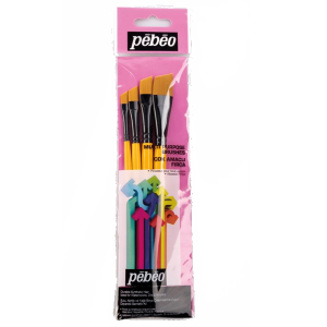 Pebeo 4'lü Fırça Seti Angular No:1/4-3/8-1/2-5/8