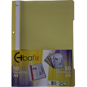 Bafix Telli Dosya Plastik A4 50'li Sarı
