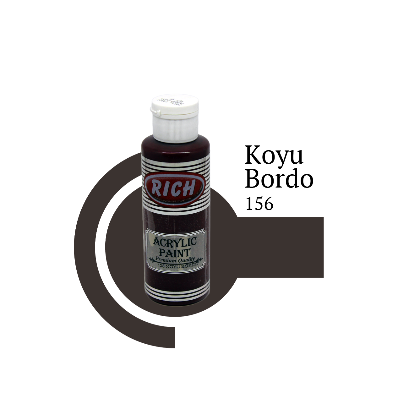 Rich Akrilik Boya 120 cc - Koyu Bordo