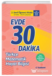 2.Sınıf Evde 30 Dakika Öğrenci Kitabı Tudem Eğtiim