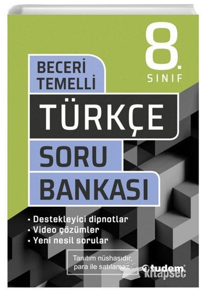 8. Sınıf LGS Türkçe Beceri Temelli Soru Bankası Tudem Yayınları