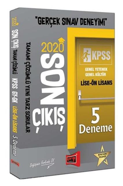 Yargı KPSS Lise - Önlisans 5'li Deneme Seti Tamamı Çözümlü