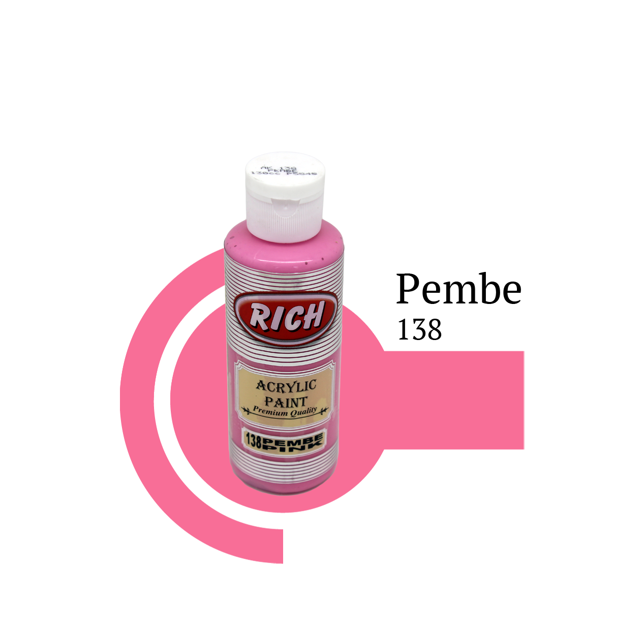 Rich Akrilik Boya 120 cc - Pembe
