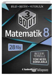 8. Sınıf LGS Matematik 3 Boyut 28 Föy Tudem Yayınları