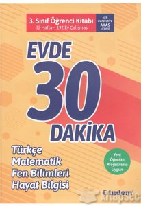 3. Sınıf Evde 30 Dakika Türkçe Matematik Fen Bilimleri Hayat Bilgisi Soru Ev Çalışması Tudem Yayınları