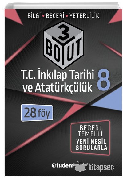 8. Sınıf LGS T.C. İnkılap Tarihi ve Atatürkçülük 3 Boyut 28 Föy Tudem Yayınları