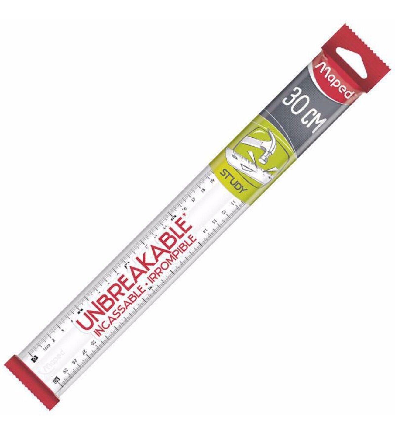 Maped Cetvel Study Kırılmaz Şeffaf 30 CM