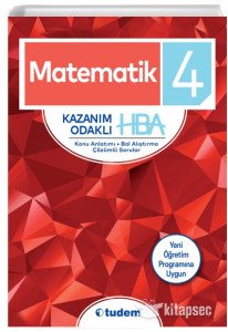 4.Sınıf Matematik Kazanım Odaklı HBA Tudem Yayınları