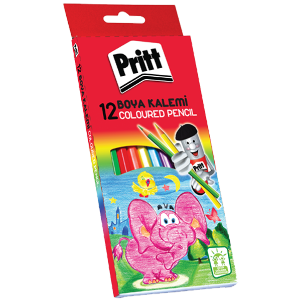 Pritt Kuru Boya Karton Kutu Tam Boy 12 Renk