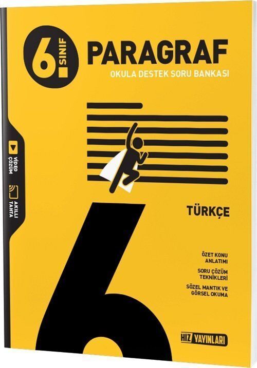 Hız Yayınları 6. Sınıf Türkçe Paragraf Soru Bankası