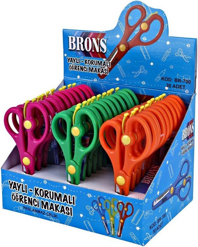 Brons Öğrenci Makası Yaylı Korumalı