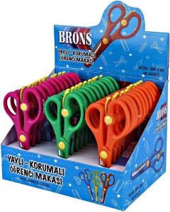 Brons Öğrenci Makası Yaylı Korumalı