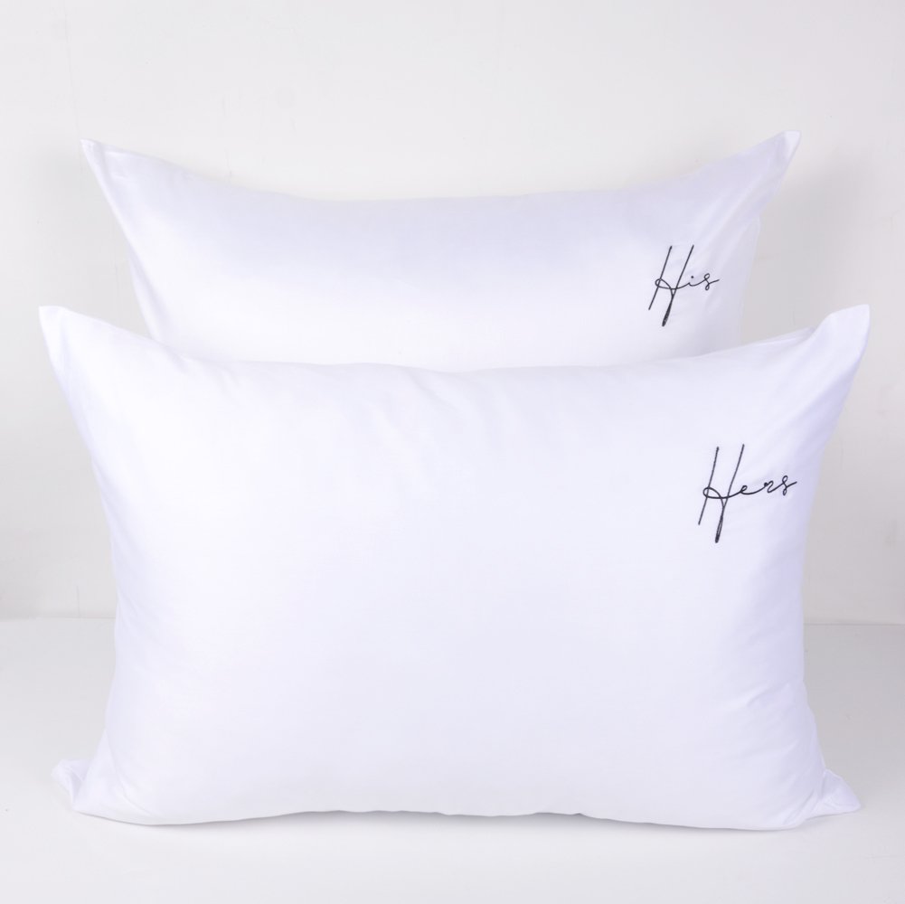 HIS HERS Nakışlı Yastık Kılıfı