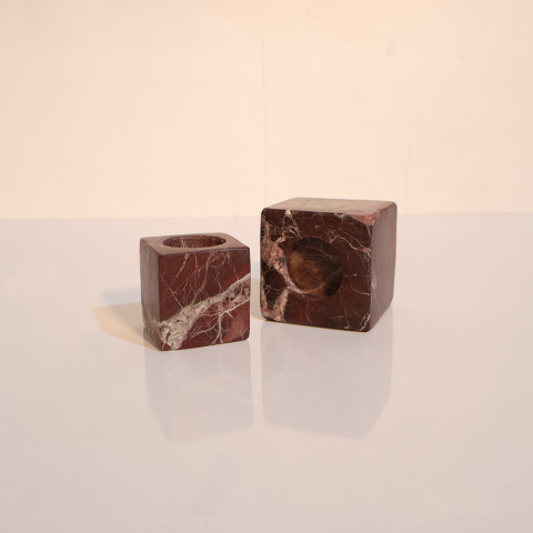 Mermer Küp Tealight Mumluk