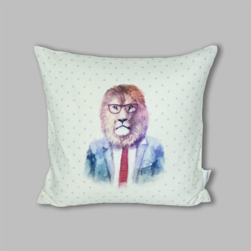 Dijital Hipster Lion Kırlent