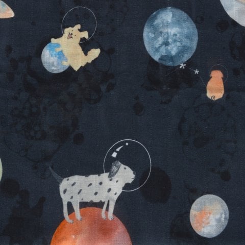 Galaxy Dog Müslin Çok Amaçlı Örtü