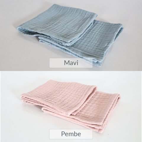 Seçmeli 2 Adet 35x35*2 Müslin Ağız Bezi