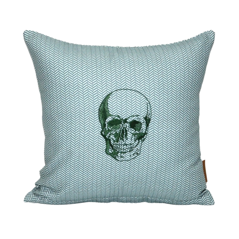 Chevron Skull Nakışlı Kırlent