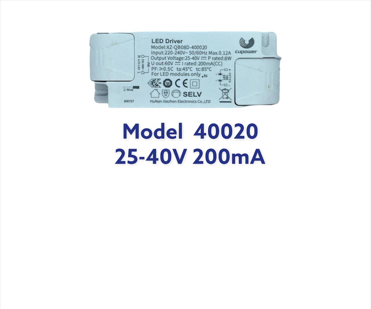 XZ-QB08D-400020 25-40V 8W 200mA