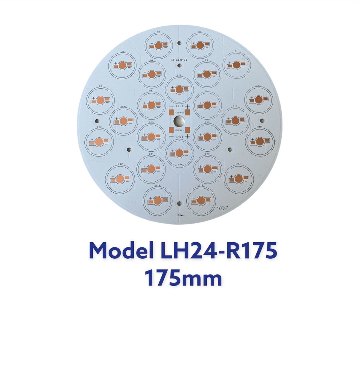 LH24-R175 24lü Yuvarlak Emiter PCB