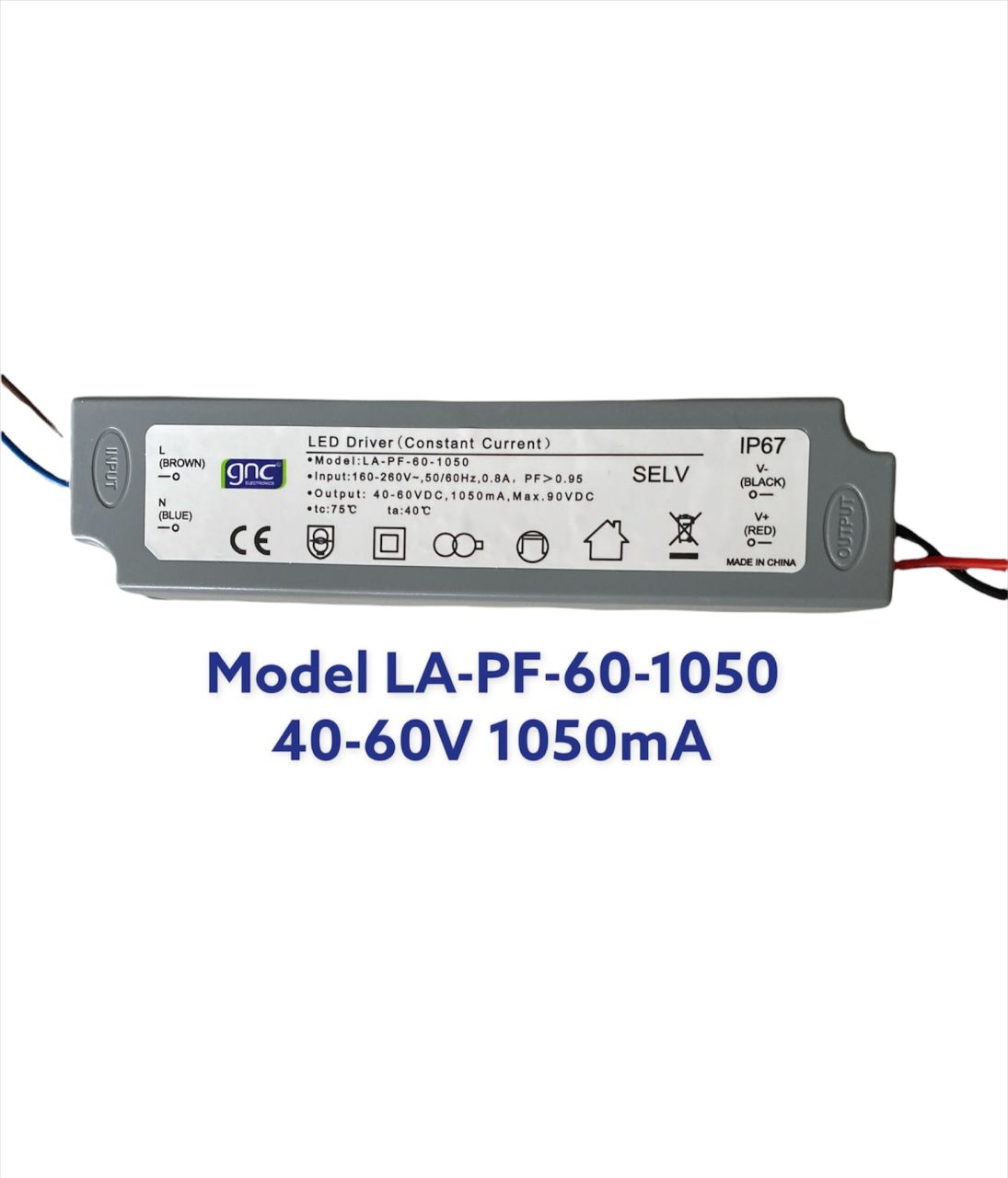 LA-PF-60-1050 60W 1050mA PF:>0.95 Sabit Akım LED Sürücüsü