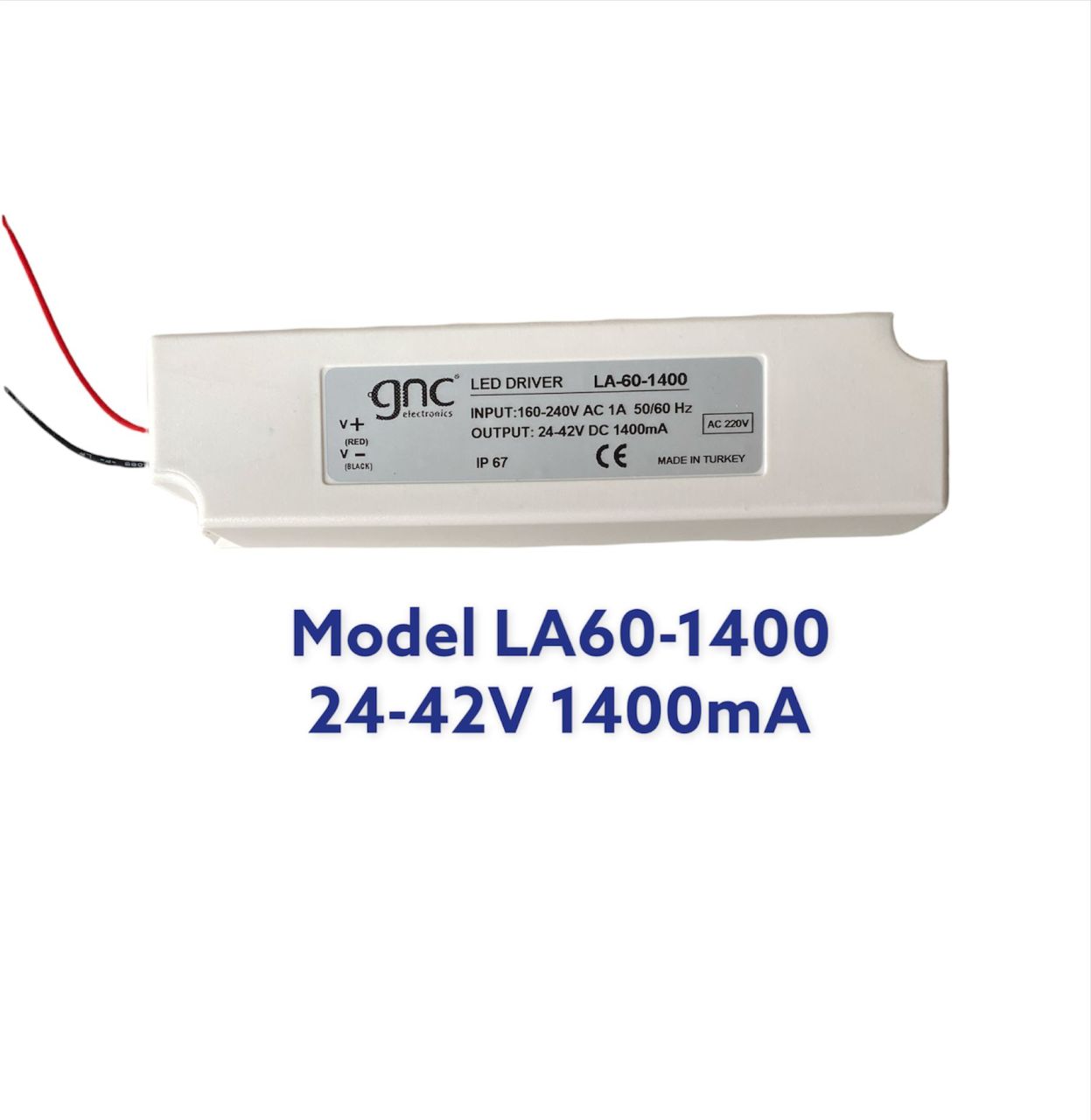 LA60-1400 Sabit Akım 60W 1400mA LED Sürücüsü