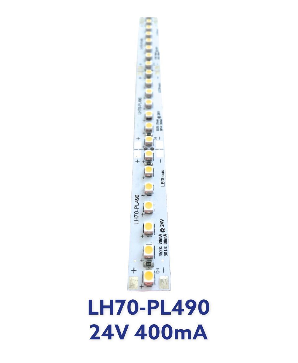 LH70-PL490 9.5W LED Modül - 49 cm'de 70 LED'li Sabit Voltaj 24V 400mA