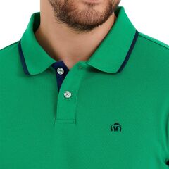 Polo Yaka Çizgili Pamuklu Erkek T-shirt