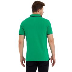 Polo Yaka Çizgili Pamuklu Erkek T-shirt