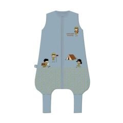 Merino Wool Camp Themed Sleeveless Single Layer Kid's Sleeping Bag