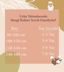 Woolnat Merino Yün Çift Katlı Uzun Kollu Koyunlar Temalı Uyku Tulumu