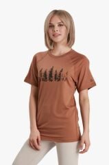 Woolnat Merino Tree Printed Short Sleeve Women's T-shirt 