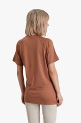 Woolnat Merino Tree Printed Short Sleeve Women's T-shirt 