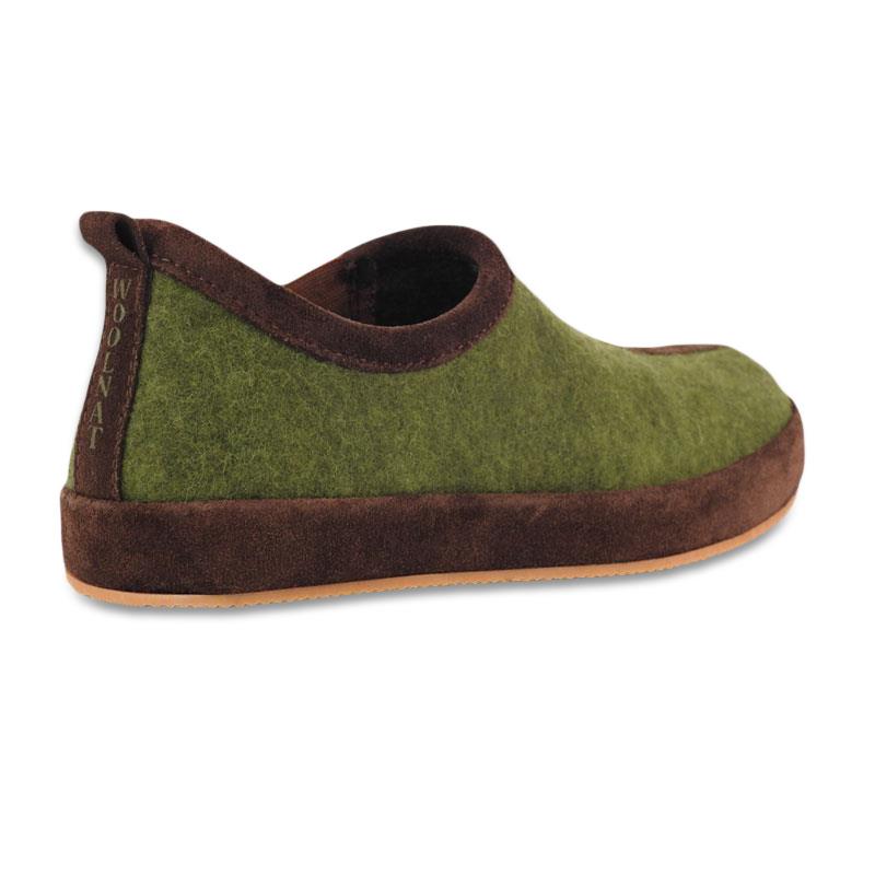 Woolnat Merino Yün Yeşil Kadın Keçe Ayakkabı