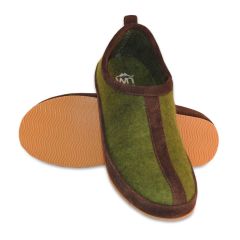 Woolnat Merino Yün Yeşil Kadın Keçe Ayakkabı