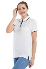 Polo Shirt Striped Cotton Women's T-shirt