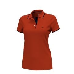 Polo Yaka Çizgili Pamuklu  Kadın  T-shirt