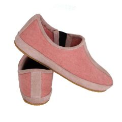 Woolnat Merino Wool Pink Kids Felt Shoes