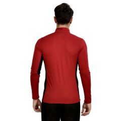 Woolnat Merino Wool Turtleneck Zipper Long Sleeve Men's T-shirt