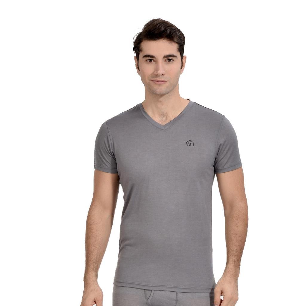 Woolnat Merino Yun V Yaka K sa Kol Erkek Tshirt