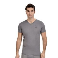 Woolnat Merino Wool V Neck Short Sleeve Men's T-shirt