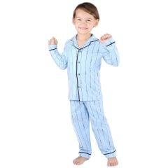 Woolnat Striped Cotton Boys Pajamas Set
